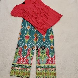 Palazzo pants and coordinating top